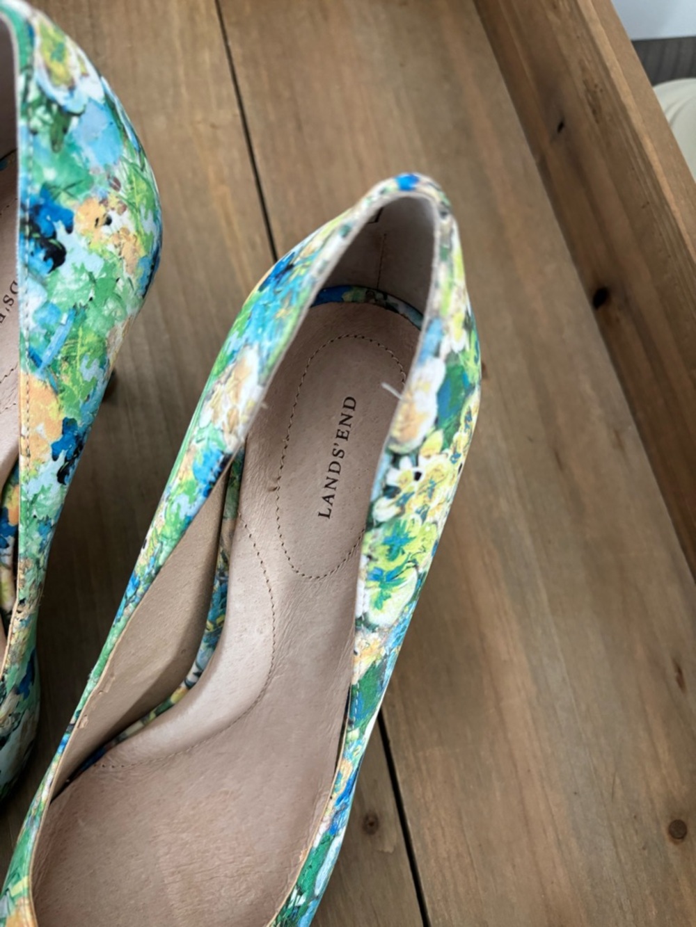 Soft Girl Feminine Lands’ End Floral Dainty Coquette Girly Pumps Size 6.5 - Picture 4 of 6